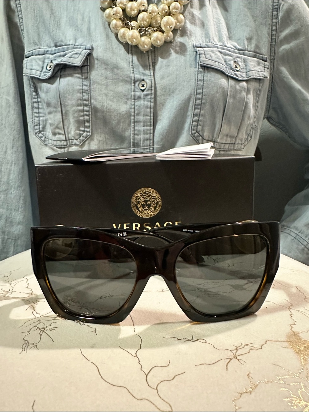 New women’s Versace sunglasses OVE4452 tortoise shell